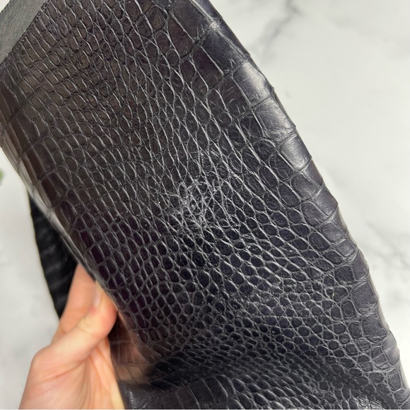 Stuart Weitzman Croc Embossed Equine Boot - Picture 6 of 8